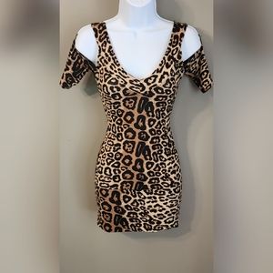 Leopard print mini-dress